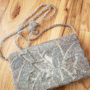 Beaded sliver purse